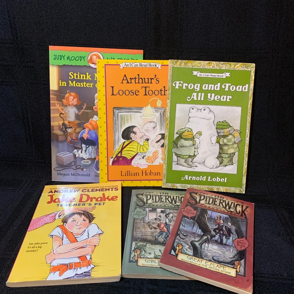 6 Children's Book Collection - Judy Moody, Arthur, Frog and Toad and more